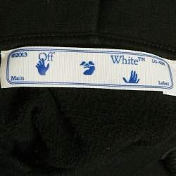 Pre Owned Off-White Black Caravaggio Print Cotton Hooded Sweatshirt S