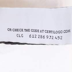 Pre Owned Off-White White Logo Embroidered Jersey Hoodie Jacket S