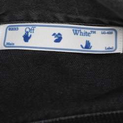 Pre Owned Off-White Grey Faded Denim Arrow Print Jacket S