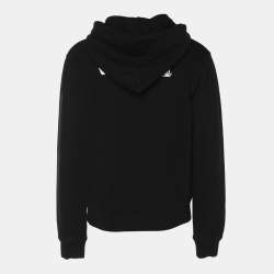 Pre Owned Off-White Black Jersey Logo Slim Hoodie S