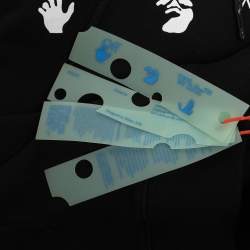 Pre Owned Off-White Black Jersey Logo Slim Hoodie S