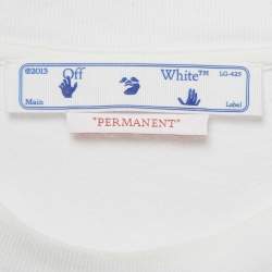 Pre Owned Off-White White Back Print Jersey Oversized T-Shirt L