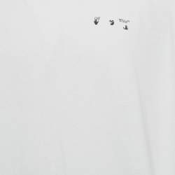 Pre Owned Off-White White Back Print Jersey Oversized T-Shirt L