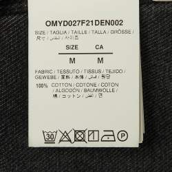 Pre Owned Off -White Grey Faded Arrow Print Denim Jacket M