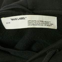 Pre Owned Off-White Black Waterfall Print Cotton Hooded Sweatshirt S