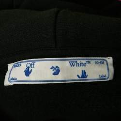 Pre Owned Off-White Black Arrow Print Cotton Hoodie L