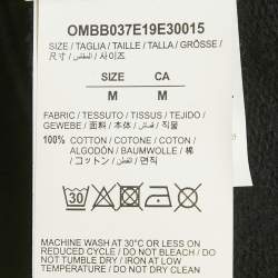 Pre Owned Off-White Black Waterfall Print Cotton Hoodie M