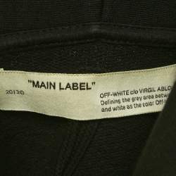 Pre Owned Off-White Black Waterfall Print Cotton Hoodie M