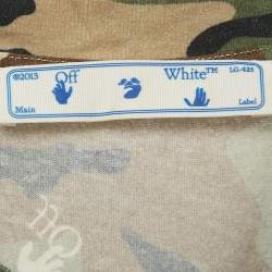 Pre Owned Off-White Green Camouflage Jersey T-Shirt M