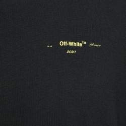 Pre Owned Off-White Black Acrylic Arrow Print Cotton T-Shirt L