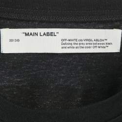Pre Owned Off-White Black Acrylic Arrow Print Cotton T-Shirt L
