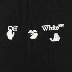 Pre Owned Off-White Black Cotton Logo Short S