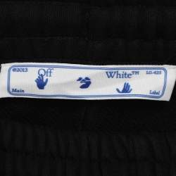 Pre Owned Off-White Black Cotton Logo Short S