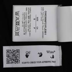 Pre Owned Off-White Black Cotton Logo Short S