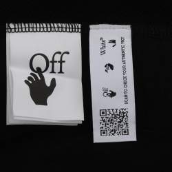 Pre Owned Off-White Black Cotton Logo Short S
