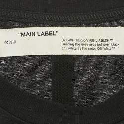 مملوكة مسبقًا Off-White Black Tape Arrow Print Cotton Crew Neck T-Shirt S