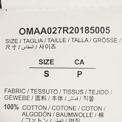 مملوكة مسبقًا Off-White Black Tape Arrow Print Cotton Crew Neck T-Shirt S