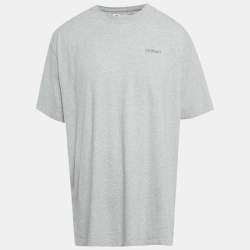 مملوكة مسبقًا Off-White Grey Jumbo Arrow Printed Cotton Knit Oversized T-Shirt M