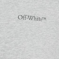 مملوكة مسبقًا Off-White Grey Jumbo Arrow Printed Cotton Knit Oversized T-Shirt M