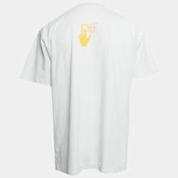 Pre Owned Off-White White Caravaggio Painting Printed Cotton Knit T-Shirt XXL