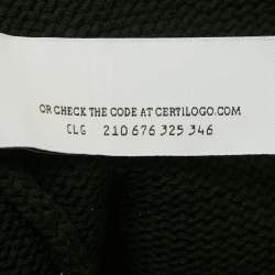 Pre Owned Off-White Black Arrow Intarsia Knit Zip-Up Hoodie M