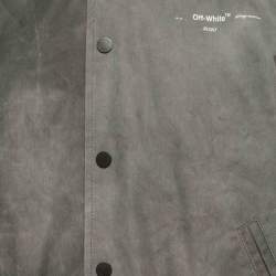 Pre Owned Off-White Grey Twill Virgil Abloh Bomber Jacket M