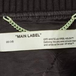 Pre Owned Off-White Grey Twill Virgil Abloh Bomber Jacket M
