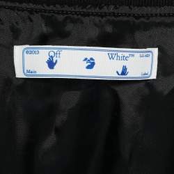 مملوكة مسبقًا Off White x Chicago Bulls Blue Felt and Leather Varsity Jacket XL