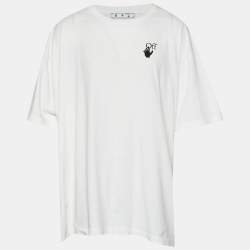 مملوكة مسبقًا تي شيرت أوف وايت رقبة مستديرة قطن مطبوع سهام بيضاء مقاس كبير جداً جداً (اكس اكس لارج)