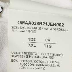 مملوكة مسبقًا Off-White White Marker Arrows Printed Cotton Knit T-Shirt XXL