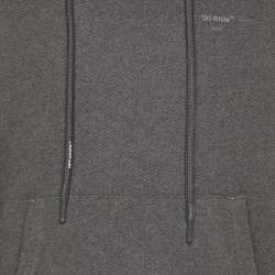 Pre Owned Off-White Grey Jersey Hoodie S