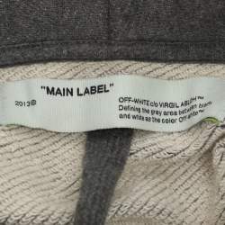 Pre Owned Off-White Grey Jersey Hoodie S