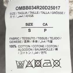 Pre Owned Off-White Grey Jersey Hoodie S