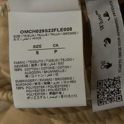 Pre Owned Off-White Beige Cotton Knit Arrow Sweatpants S