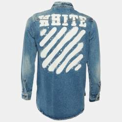 Pre Owned Off-White Blue Denim Over Shirt S