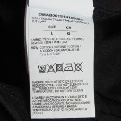 Pre Owned Off-White Black Monalisa Graphic Print Cotton Long Sleeve T-Shirt L