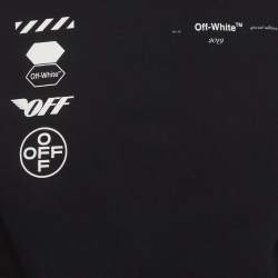 Pre Owned Off-White Black Cotton Racing Arrow Crewneck Sweatshirt S