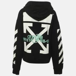 مملوكة مسبقًا Off-White Black Cotton Diag Waterfall Hoodie XL