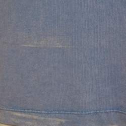 مملوكة مسبقًا Off-White Blue Graffiti Print Cotton Crewneck T-Shirt L