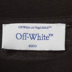 Pre Owned Off-White Black Geneva Logo Graphic Jersey T-Shirt S
