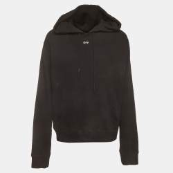 مملوكة مسبقًا Off-White Black Logo Print Stencil Arrow Cotton Hoodie XL