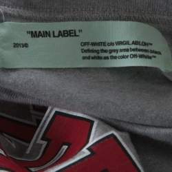 Pre Owned Off White Grey Jersey Nebraska T-Shirt XS