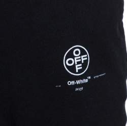 Off-White Black Impressionism Print Cotton Jogger Pants M