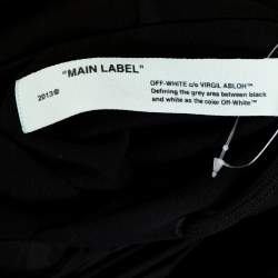 Pre Owned Off-White Black Nylon Knit Trim Hoodie XS