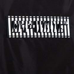 Pre Owned Off-White Black Nylon Knit Trim Hoodie XS