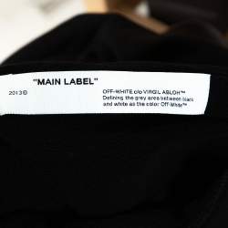 Pre Owned Off White Black Knit Ruined Factory Print Hoodie L