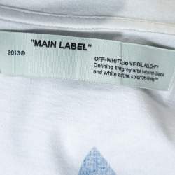 Pre Owned Off-White White Cotton Triangle Planet Print Oversized T-Shirt M
