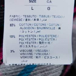 Off-White Grey Check Cotton Flannel Long Sleeve Shirt L