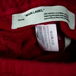 Pre Owned Off-White Red Parachute Print Cotton Jogging Pants M