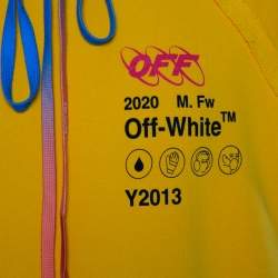 Pre Owned Off-White Yellow Industrial Y013 Print Cotton Hoodie XS